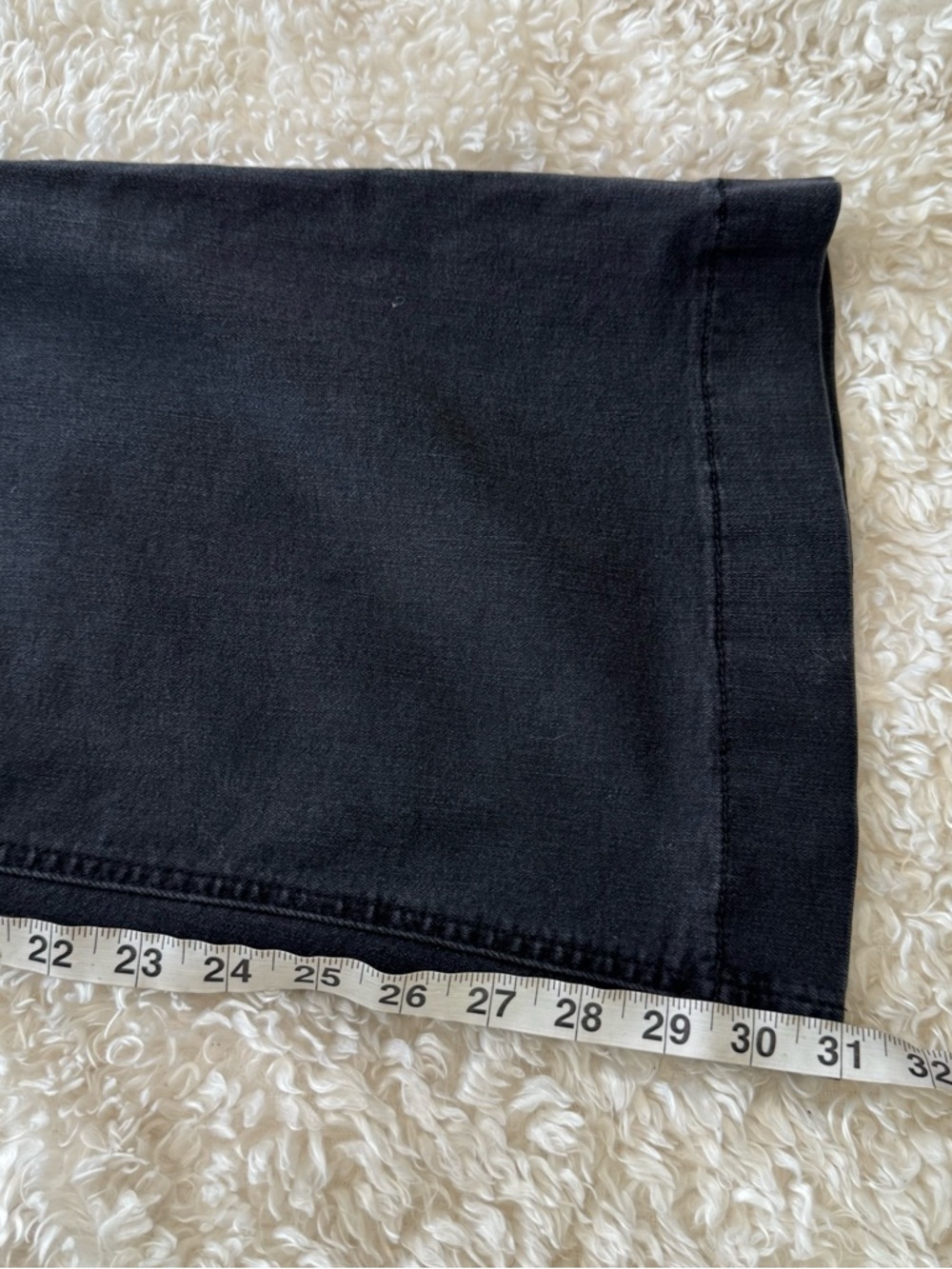 Democracy AB Solution Stretch Wide Leg Bootcut Faded Black Denim Jeans Size 12 - Picture 7 of 11